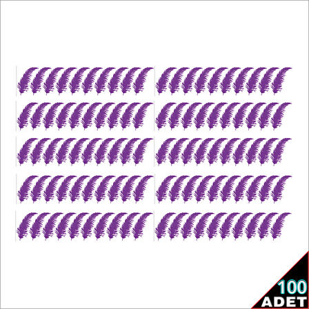 Şeffaf Balon İçi Kuş Tüyü, 100 Adet - Mor