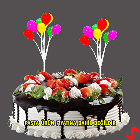 Plastik Minyatür 8'li Demet 17cm Teraryum Obje - Balon