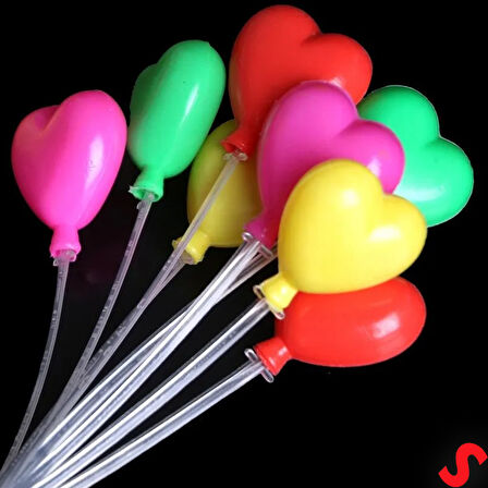 Plastik Minyatür 8'li Demet 17cm Teraryum Obje - Kalp