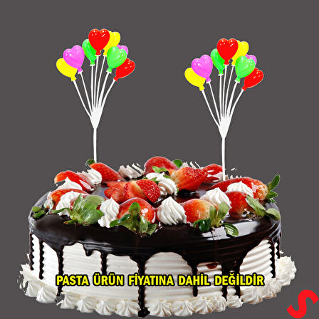 Plastik Minyatür 8'li Demet 17cm Teraryum Obje - Kalp