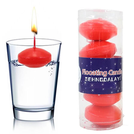 Suda Batmadan Yüzen MuM, 5 Adet - Kırmızı