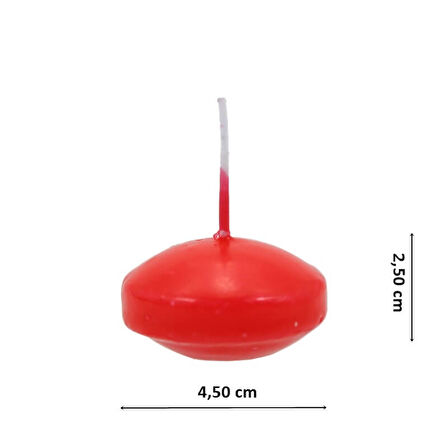 Suda Batmadan Yüzen MuM, 5 Adet - Kırmızı