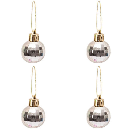 Yılbaşı Ağacı 20 Parça SüSleme Seti - Gümüş