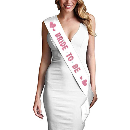 Bride To Be Kuşak, 160 cm x 6 cm - Pembe