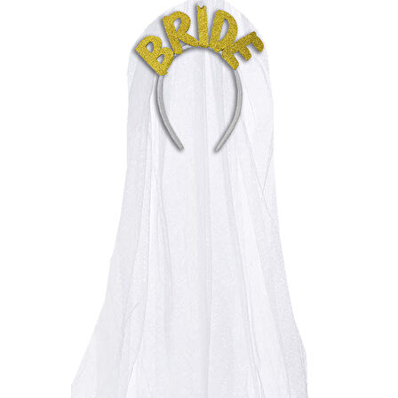 Bride Tüllü Taç - Altın