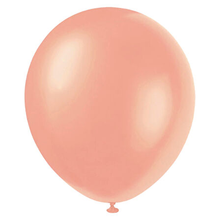 Metalik Parlak Balon, 10 Adet - Rose Gold 