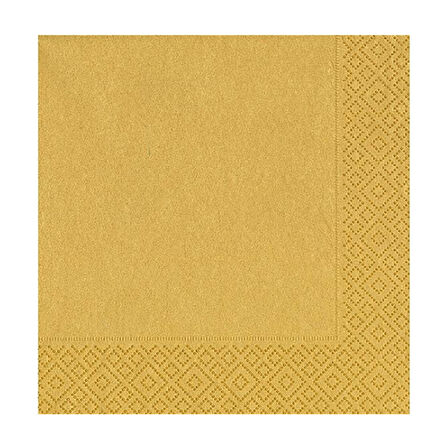 Peçete, Altın - 33 x 33 cm - 20 Adet