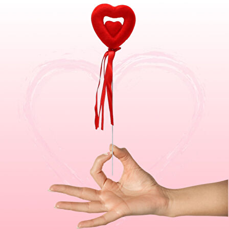 Kalp Çubuk İç İçe Kalp, 21 cm x 4,5 cm - 10 Adet