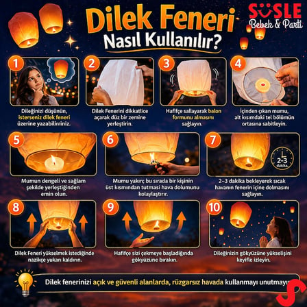 Dilek Feneri, Dilek Balonu Beyaz - 1 Adet