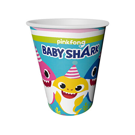 Baby Shark Karton Bardak - 8 Adet
