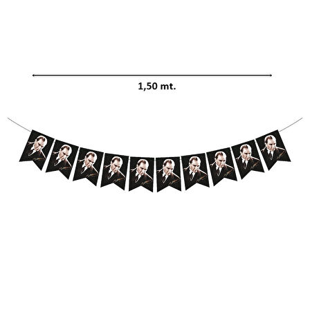 Atatürk Flama Seti, 17cm x 11cm - 10'lu