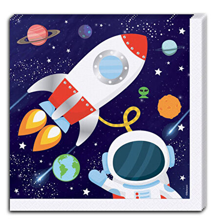 Kozmik Galaksi Uzay Temalı Peçete - 16 Adet