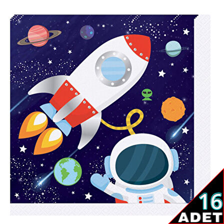 Kozmik Galaksi Uzay Temalı Peçete - 16 Adet