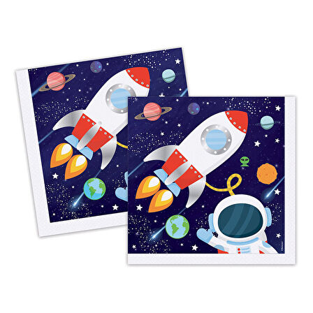 Kozmik Galaksi Uzay Temalı Peçete - 16 Adet