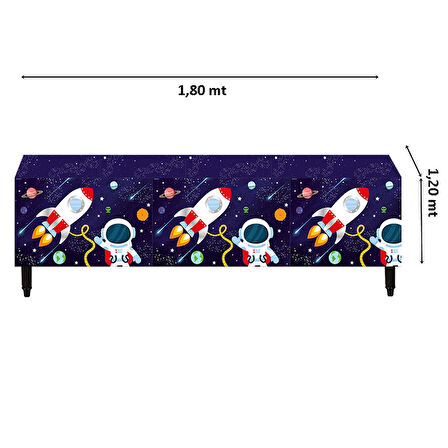 Kozmik Galaksi Uzay Temalı Masa Örtüsü - 120cm x 180cm