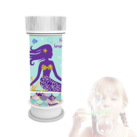 Pırıltılı Deniz Kızı Köpük Baloncuk - 1 Adet