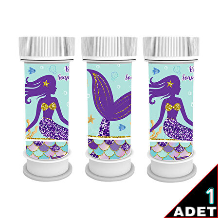 Pırıltılı Deniz Kızı Köpük Baloncuk - 1 Adet