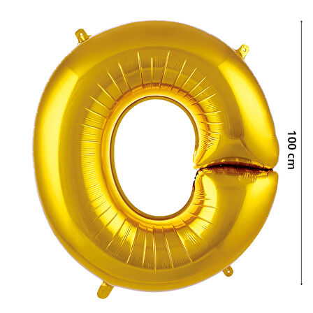 O Harf Folyo Balon, 100 cm - Altın