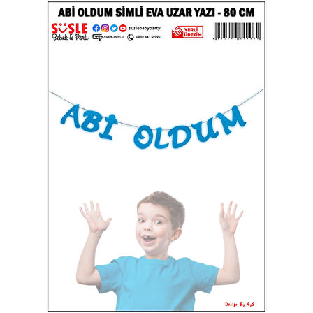 Abi Oldum Simli Eva Uzar Yazı - 80 cm