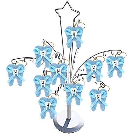 Diş Figürlü Çanta - Mavi - 12 Adet