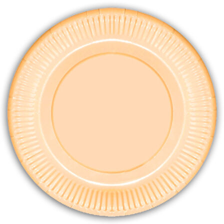 Makaron Karton Tabak, 23 cm x 8 Adet - Turuncu