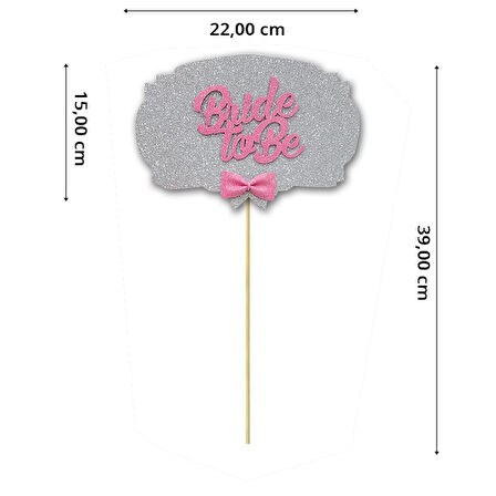 Bride To Be Konuşma Balonu Çubuğu - Gümüş & Pembe