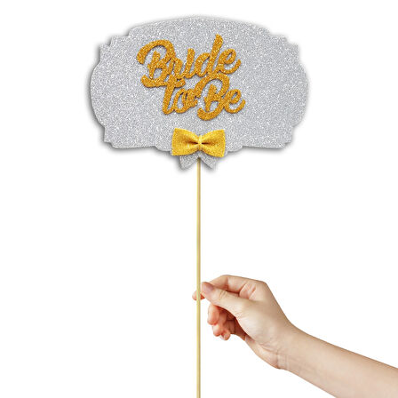 Bride To Be Konuşma Balonu Çubuğu - Gümüş & Altın