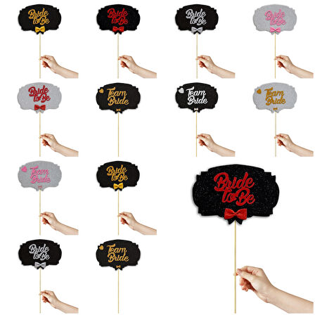 Bride To Be Konuşma Balonu Çubuğu - Gümüş & Altın