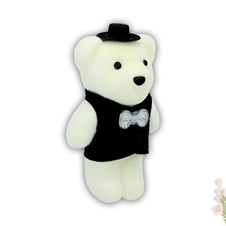 Minik Ayıcık SüS, 11cm x 6cm - Siyah - 1 Adet