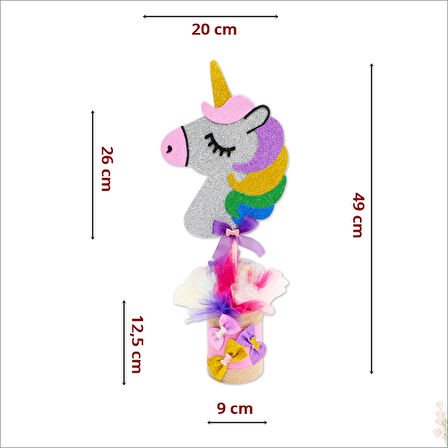 Unicorn Masa Süsü - 49cm x 20cm