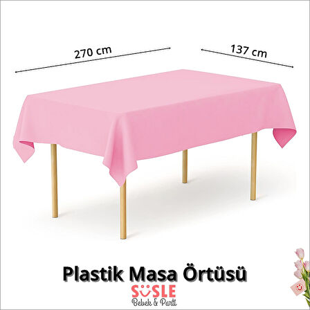 Masa Örtüsü 137cm x 270cm - Pembe