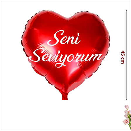 Seni Seviyorum Kalp Folyo Balon - 45cm