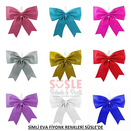 Simli Eva Fiyonk, 40 cm x 33 cm - Mor