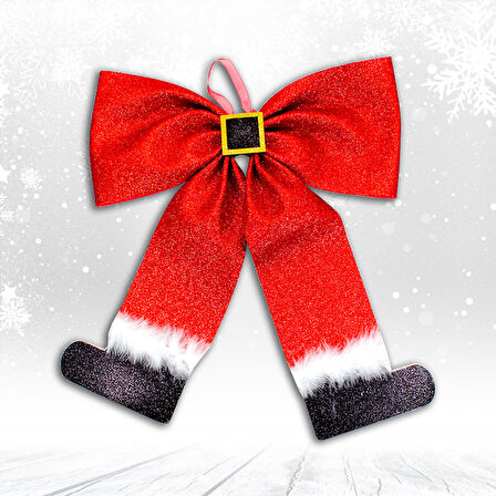 Noel Baba Simli Fiyonk - 40cm x 33cm