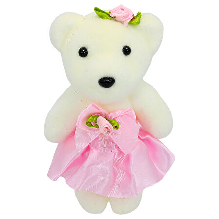 Minik Ayıcık Süs, 11cm x 6cm - Pembe - 10 Adet