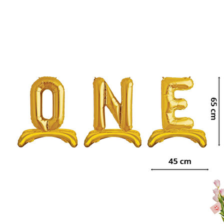 One Ayaklı Folyo Balon, 65 cm - Altın