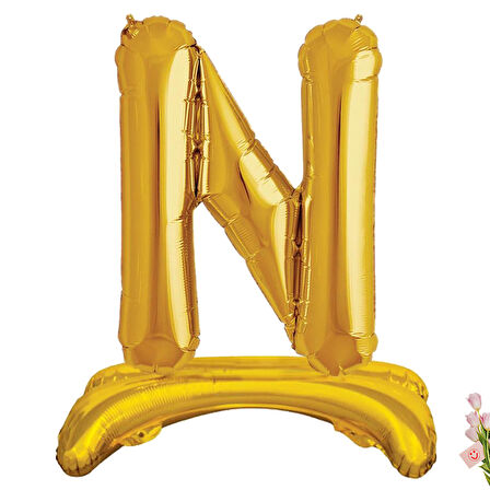 One Ayaklı Folyo Balon, 65 cm - Altın