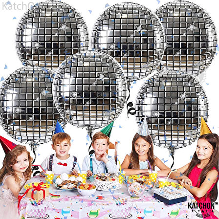 Disko Topu Folyo Balon, 50 cm - Gümüş