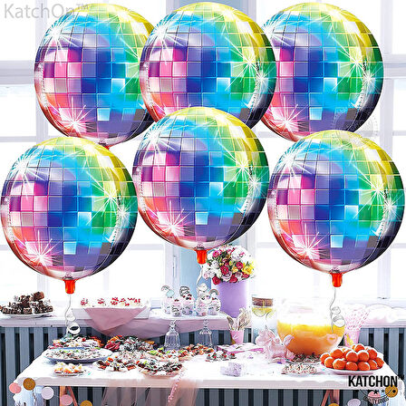 Disko Topu Folyo Balon, 50 cm - Rainbow