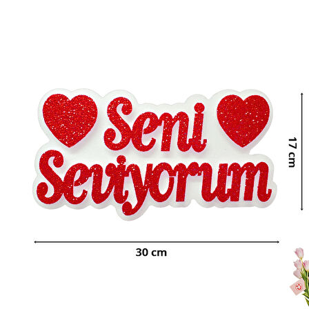Seni Seviyorum Strafor Süs - 30cm x 17m