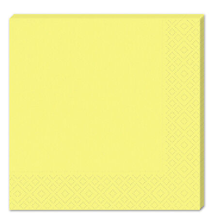 Makaron Peçete, 33 x 33 cm - 16 Adet - Sarı