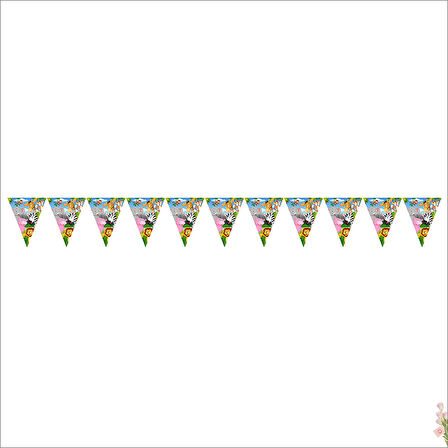 Safari Sevimli Hayvanlar Üçgen Bayrak Flama - 3,2 mt