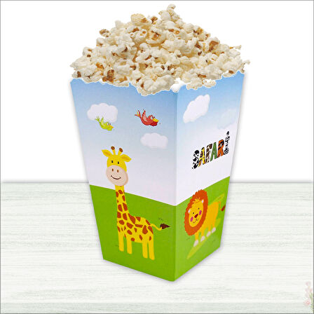 Safari Sevimli Hayvanlar Mısır Kutusu, 8 Adet