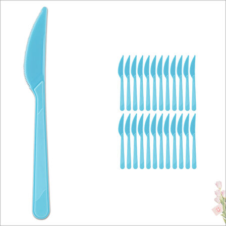 Plastik Bıçak, Mavi - 25 Adet