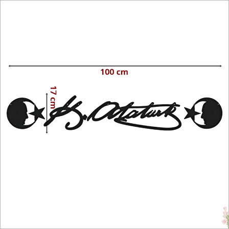 Kemal Atatürk İmza, Karton - 1 mt