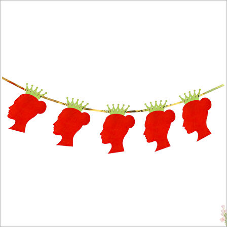 Kraliçe Anne Kafa Silüeti, Metalik Karton - 5 Adet