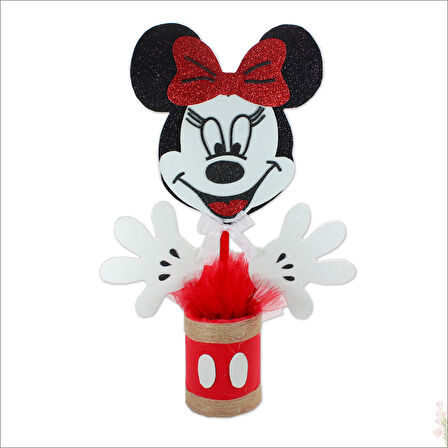 Minnie Mouse Masa Süsü, 45cm x 20cm - Kırmızı
