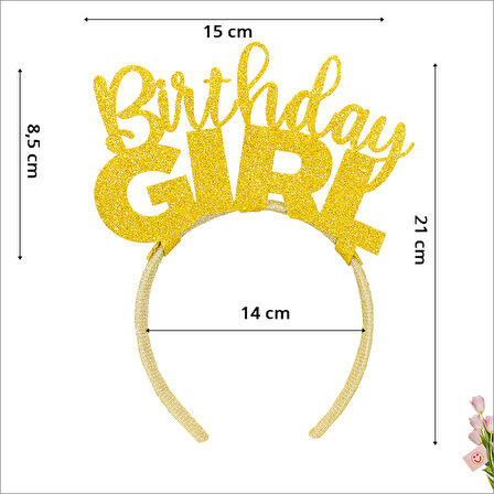 Birthday Girl Taç - Altın