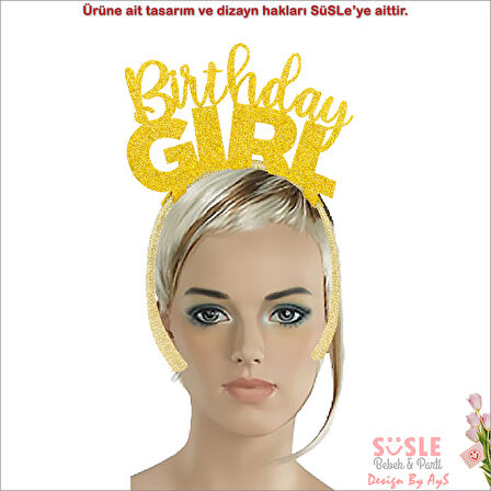 Birthday Girl Taç - Altın