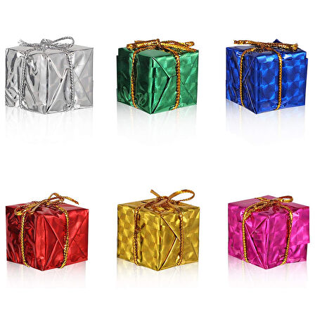 Yılbaşı Ağacı Hediye Paketi SüS, 2,50 cm - 12 Adet